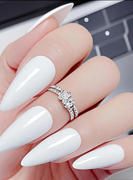KissIcon Red Press On Nails - Reusable Stiletto