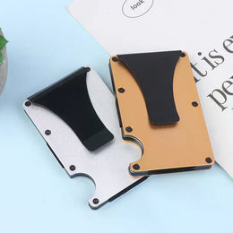 Minimalist Wallet For Men & Women - Slim RFID Wallet, Scratch Resistant, Credit Card Holder & Money Clip, Easily Removable Money