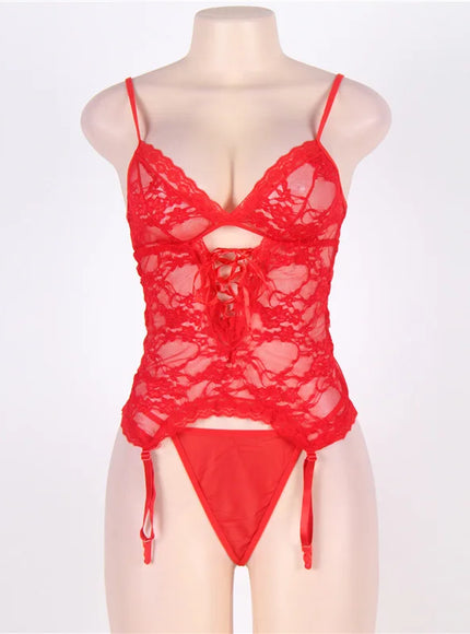 Plus Size Sexy woman lingerie set nightwear sleepwear with G-String  and Handscuff Lady sleepwear from M-6XL