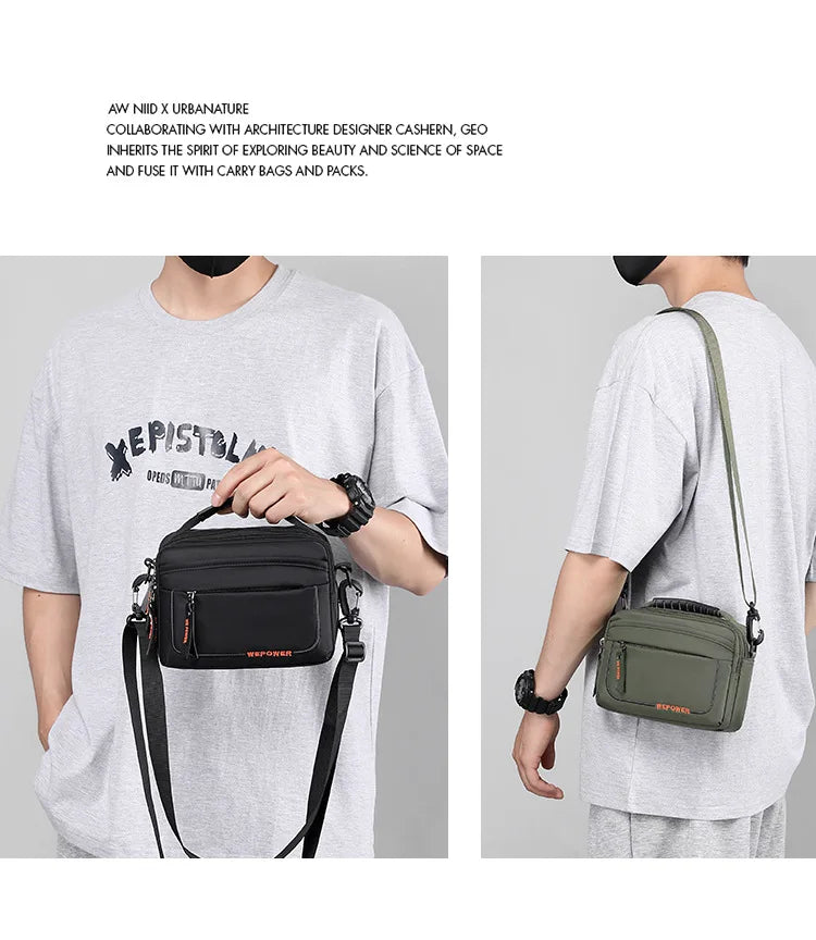 Men's Casual Messenger Bag Outdoor Small Shoulder Bag Multifunctional Travel Waist Bag Hanging Bag Crossbody Bags for Men
