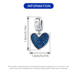 Original Charms Beads 925 Sterling Silver Zircon LOVE Winged Protect Heart Pendant For DIY Necklace Bracelet Fine Jewellery Gift