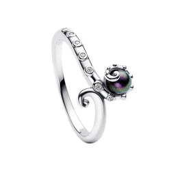 100%925 Pure Silver Disney Hot sale love bowknot ring suitable for women to wear Classic jewellery wedding Valentine's Day gift