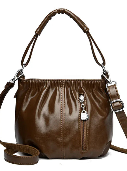 Women's Handbags Solid Color PU Leather Shoulder