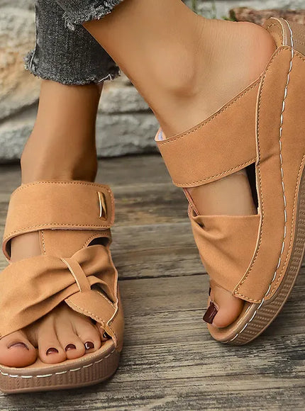 Green Thick Sole Wedges Sandals Women 2025 Summer