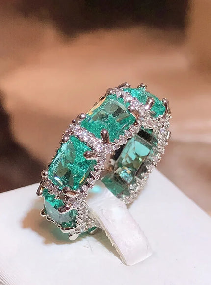 KissIcon 925 Silver Plated Zircon Ring - Party Ready