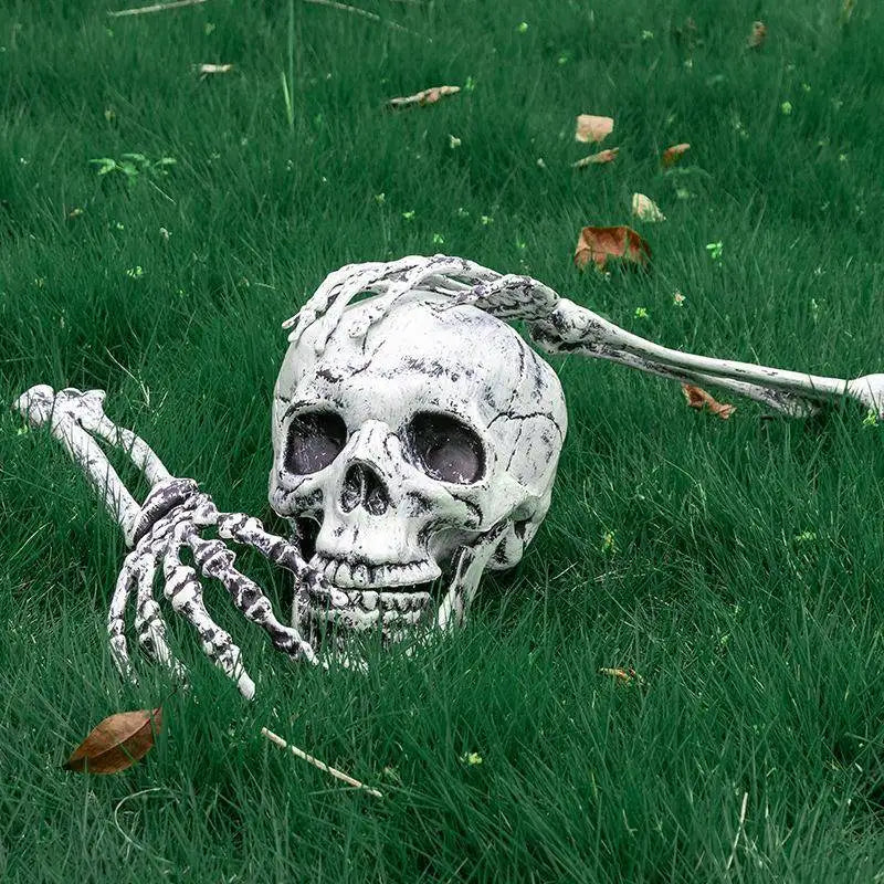 Halloween Decorations Scary Props Realistic Skeleton Skull & Hands Halloween Home Decor Yard Prank Festivals Party Supplies