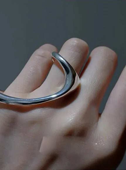 Bfclub Silver Geometric Ring – Handmade Gift