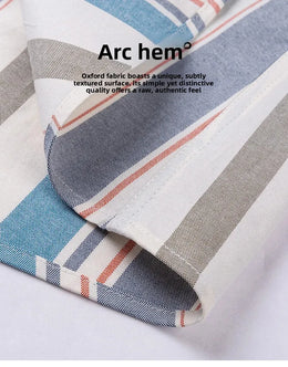 Men's 100% Cotton Smart Casual Shirt Long Sleeve Plaid Oxford Casual Solid Color Print Regular Fit Dress Shirt Oversized  6XL