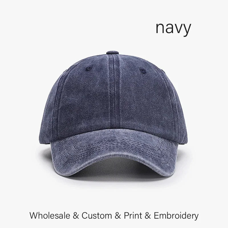 SLECKTON Custom Logo Retro Baseball Cap for Men and Women DIY Design Letter Embroidery Hat Customize Cap Graphic Print Wholesale