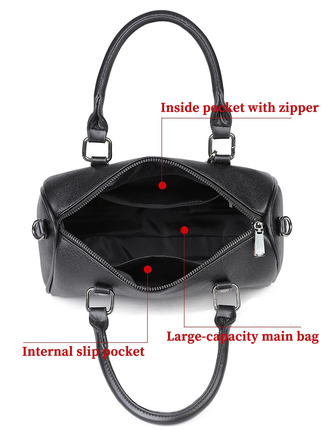 Men's Crossbody Bag - Black Sling Bag for Men, Large Capacity Shoulder Bag, Stylish Multifunctional Handbag, Casual Commuter Bag