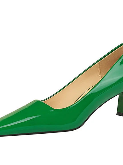 2024 Spring Versatile Fashion Shallow Mouth Patent Leather