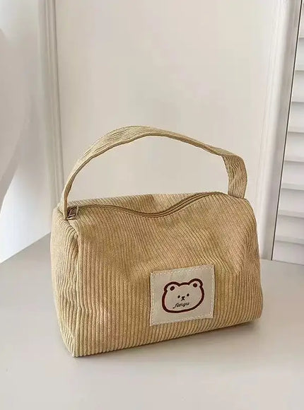 Cosmetic Bags Plush Cute Handbag – Soft Handle