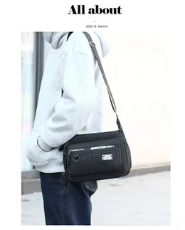 New Mens Crossbody Bag Single Shoulder Bags Big Capacity Multi-Pockets Storage Bag Fashion Handbag Business Crossbody Bags
