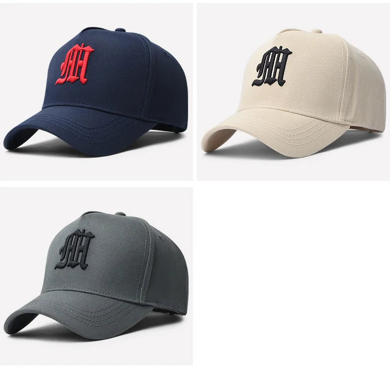 Spring and Summer Hard Cotton High Top Baseball Hat Man Woman Sport Big Size Snapback Cap 55-60cm 60-65cm