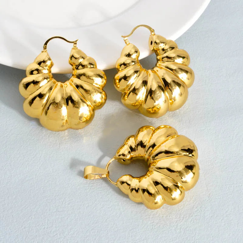 Gold Color Collar Necklace Earrings Jewelry Set For Women Dubai Africa Luxury Quality Jewellery Party Wedding Accessories
