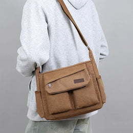 Men's Crossbody Bag, Multi Pocket Design - Large Capacity Shoulder Bag - Outdoor Essentials, Functional Storage, City Commuters