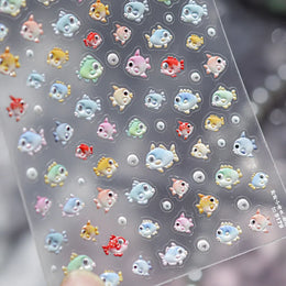 Cute Halloween 5D Nail Art Sticker Ghosts Spooky Spider Webs Evil Pumpkin Faces Festive Balloons Floral Stars Fun Scary Decals