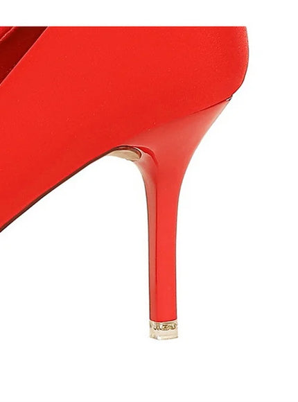 Rhinestones Women Pointed Toe Shallow Mouth Pumps Crystal