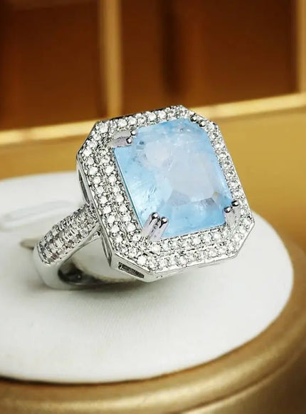 💋 Paraiba Zircon Ring Pink Blue Green - Luxury Jewelry