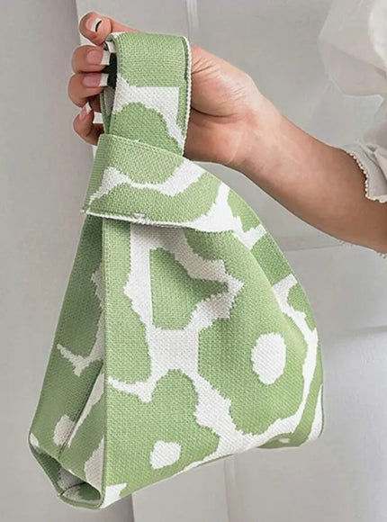 Fashionable Knitted Woven Compact Women's Handbag