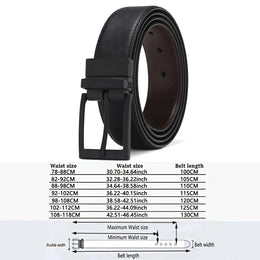 Men Belt Business Dress Belts for Men  Genuine Leather Belt Reversible Buckle Brown and Black Fashion Work Casual HQ111