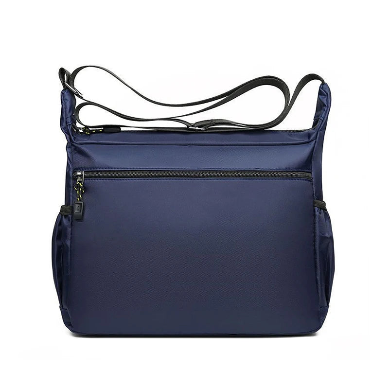 Men's Business Crossbody Bag with Multi-Layered Pockets Adjustable Shoulder Strap for Work Travel