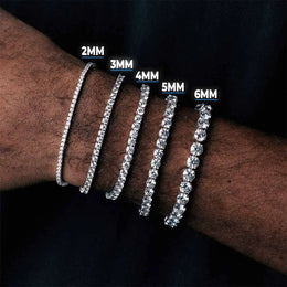 Hip Hop Jewelry 1 Row Iced Out Tennis Chain Bling CZ Men Diamond Cubic Zirconia Choker Necklace Women Drop Shipping