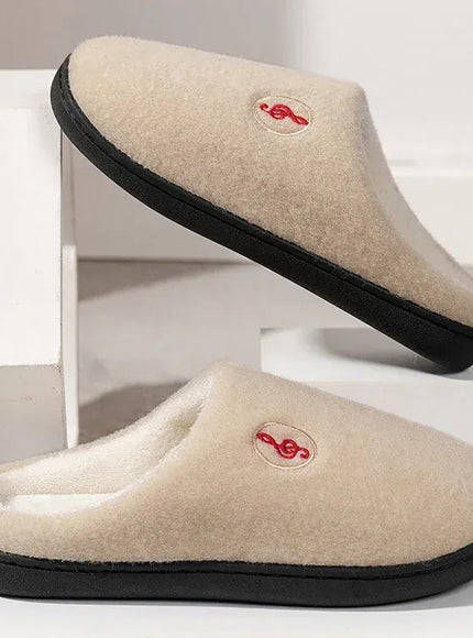 KissICON Beige / 38-39 Comfort Warm Couples Home Cotton Slippers Winter Non
