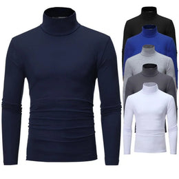 Thermal Underwear Tops Men Spring Clothes Thermal Shirt Autumn Men's Winter Tights High Neck Thin Slim Fit Long Sleeve T-shirt