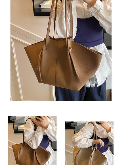 Pleated Tote – Women's Wing-inspired Statement