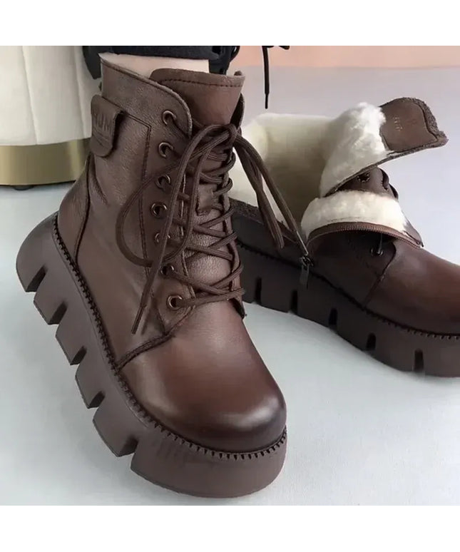 KissICON Womens Snow Boots 2024 Winter New Platform Cotton
