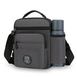 Mens Nylon Crossbody Bag Wear Resistant Multi Compartments Adjustable Strap For Hiking Cycling Work Errands Outdoor Daily Carry