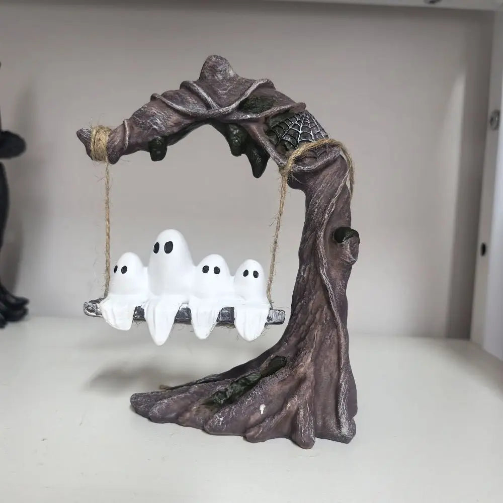 Halloween Themed Halloween Swing Ghost Ornament Handicraft Model Spooky Ghosts Decor Funny Collectible