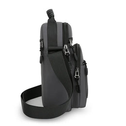 Mens Nylon Crossbody Bag Wear Resistant Multi Compartments Adjustable Strap For Hiking Cycling Work Errands Outdoor Daily Carry