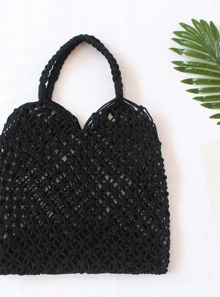 Hot Selling Hollow Shoulder Handmade Solid Handbag