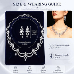 Exquisite Simple Women Jewelry Set 2 PCS Cubic Zirconia High Quality Saudi Arabia Bridal Wedding Jewellery Accessories