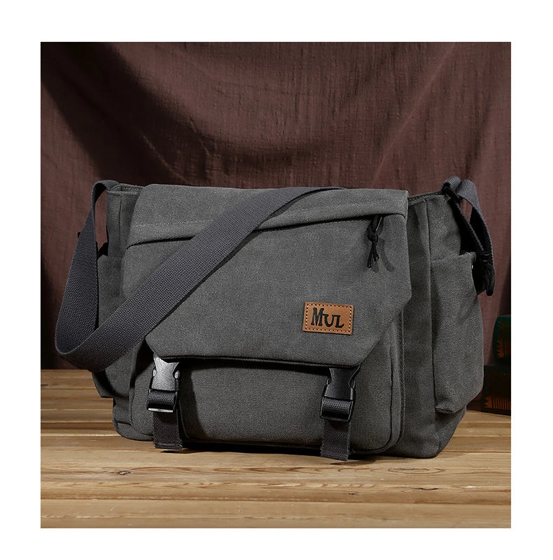 Men's Casual Crossbody Bag Large Capacity Single Shoulder Bag Commuter Mailman Bag Lightweight Leisure Backpack for Business