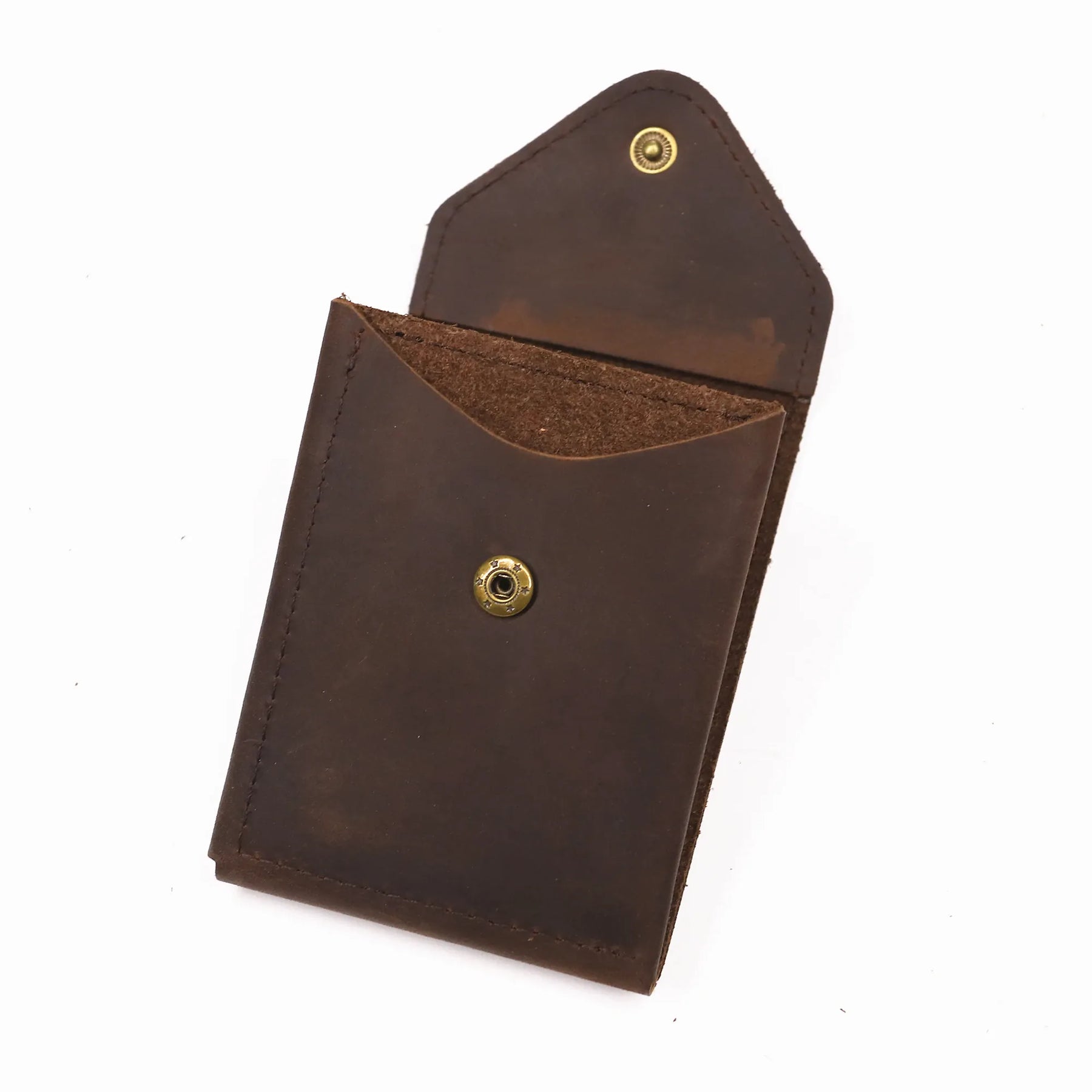 Genuine Leather Wallet For Men Male Real Cowhide Short Slim Minimalist Men's Cash Wallet Credit Card Holder With Flap Closure