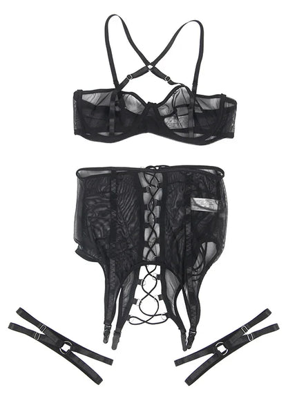 Plus Size Women Underwear Set Sexsy Push Up Erotic Intimate Fantasy Bra And Panty Sets Bondage Luxury Lingerie Sets