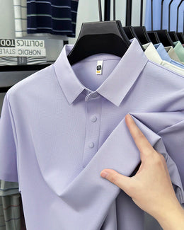 2025 Men's Sporty Polo Waffle Shirt | Moisture-Wicking Golf Tennis Top Sizes S-5XL, Snap Buttons, 7A Antibacterial High Quality