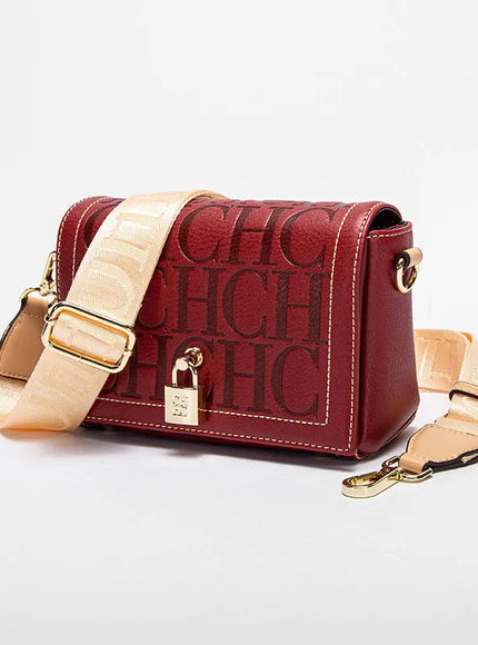 Fashion Design Model Metal Accessories Buckle Women's Shoulder Bag Luxury Brand 2025 Fashion Solid Colour Printed Head Bag