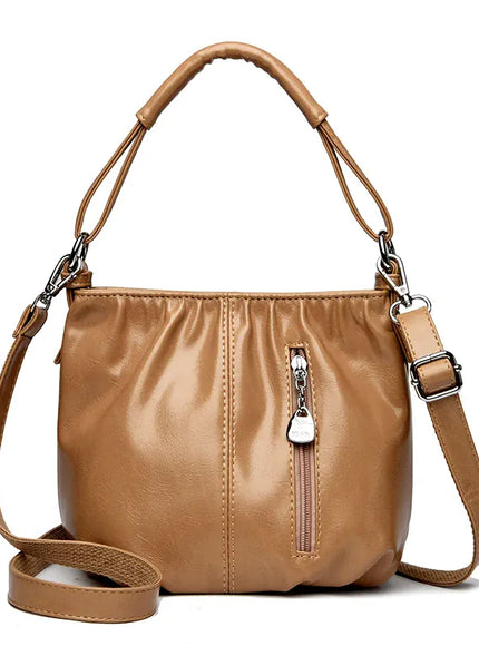 Women's Handbags Solid Color PU Leather Shoulder