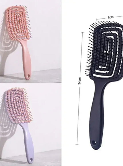 KissICON Hair Scalp Massage Detangling Brush Anti Static Wet