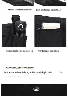 Unisex Casual Slanting Crossbody Bag Large Capacity Black Versatile Commuting Bag for Men And Women Suitable for Daily Use