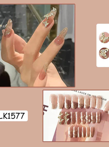 [KissIcon] Pink Press On Nails - Reusable Acrylic