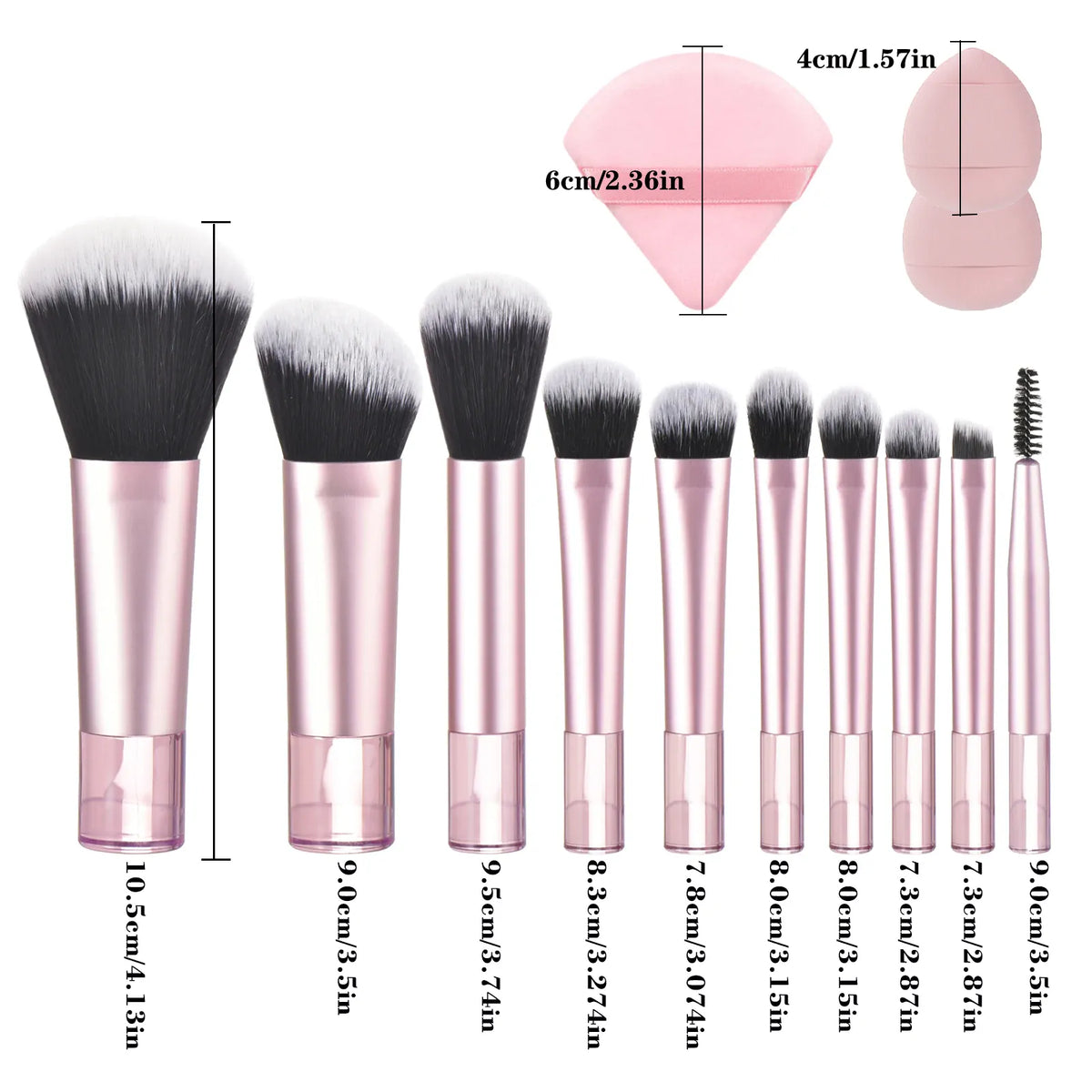 KissICON 13 PCS 3 KissIcon 10 Color Mini Makeup Brush Set Portable