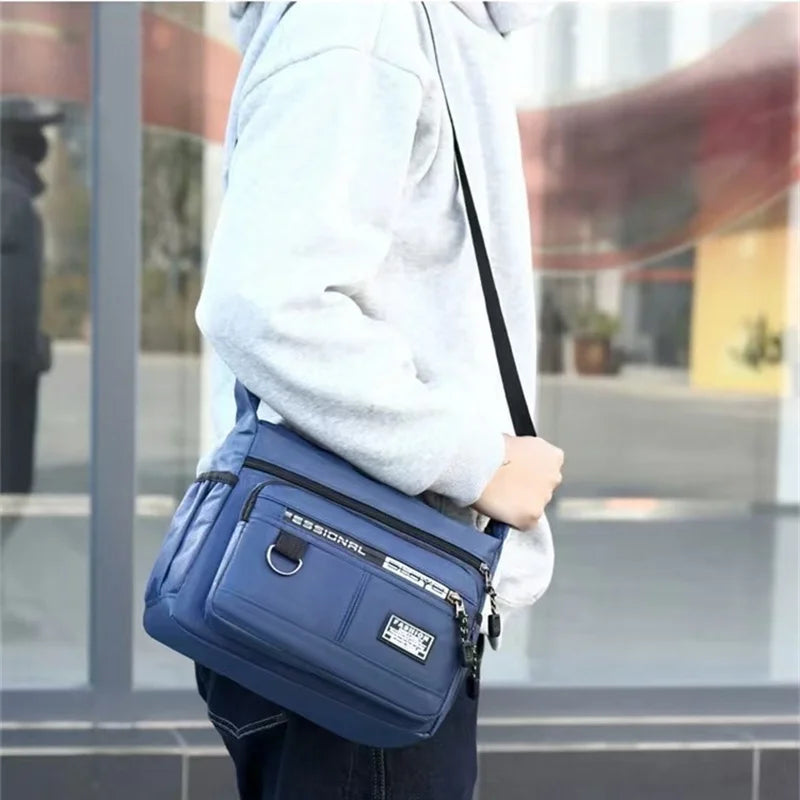 New Mens Crossbody Bag Single Shoulder Bags Big Capacity Multi-Pockets Storage Bag Fashion Handbag Business Crossbody Bags