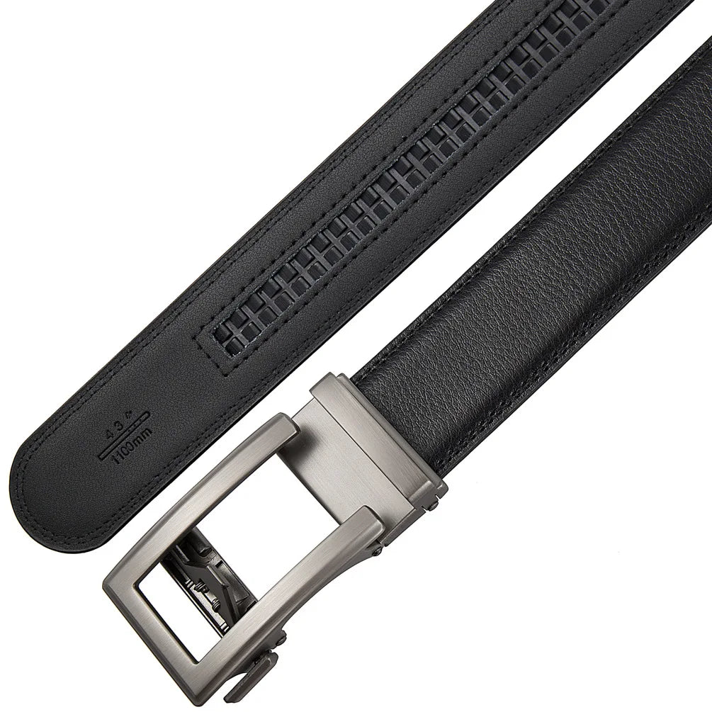 Business Belts for Men Genuine Leather Automatic Men Belt Luxury Waist Strap Designer Belts Male High Quality Fashion Formal