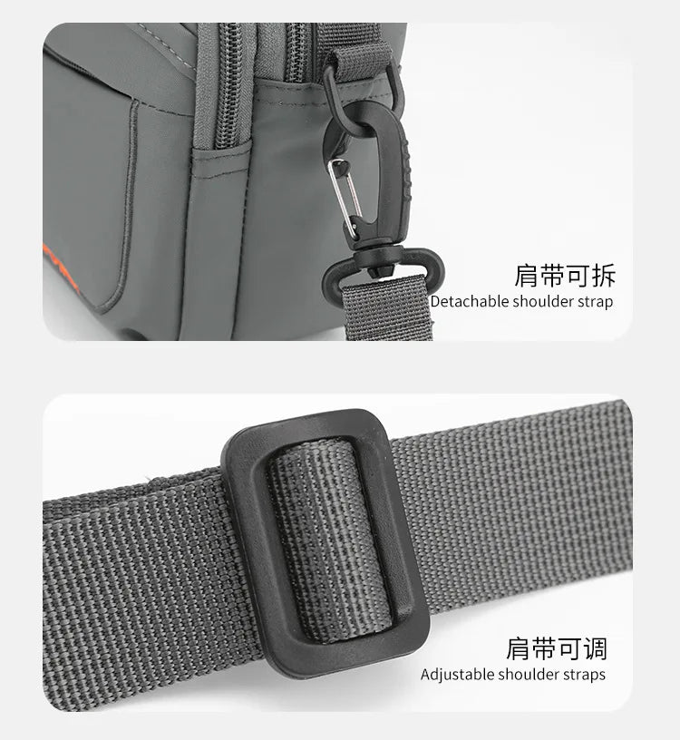 Men's Casual Messenger Bag Outdoor Small Shoulder Bag Multifunctional Travel Waist Bag Hanging Bag Crossbody Bags for Men