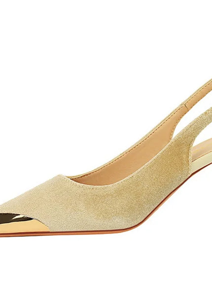 Elegant Women Green High Heel Velvet Pumps Wedding